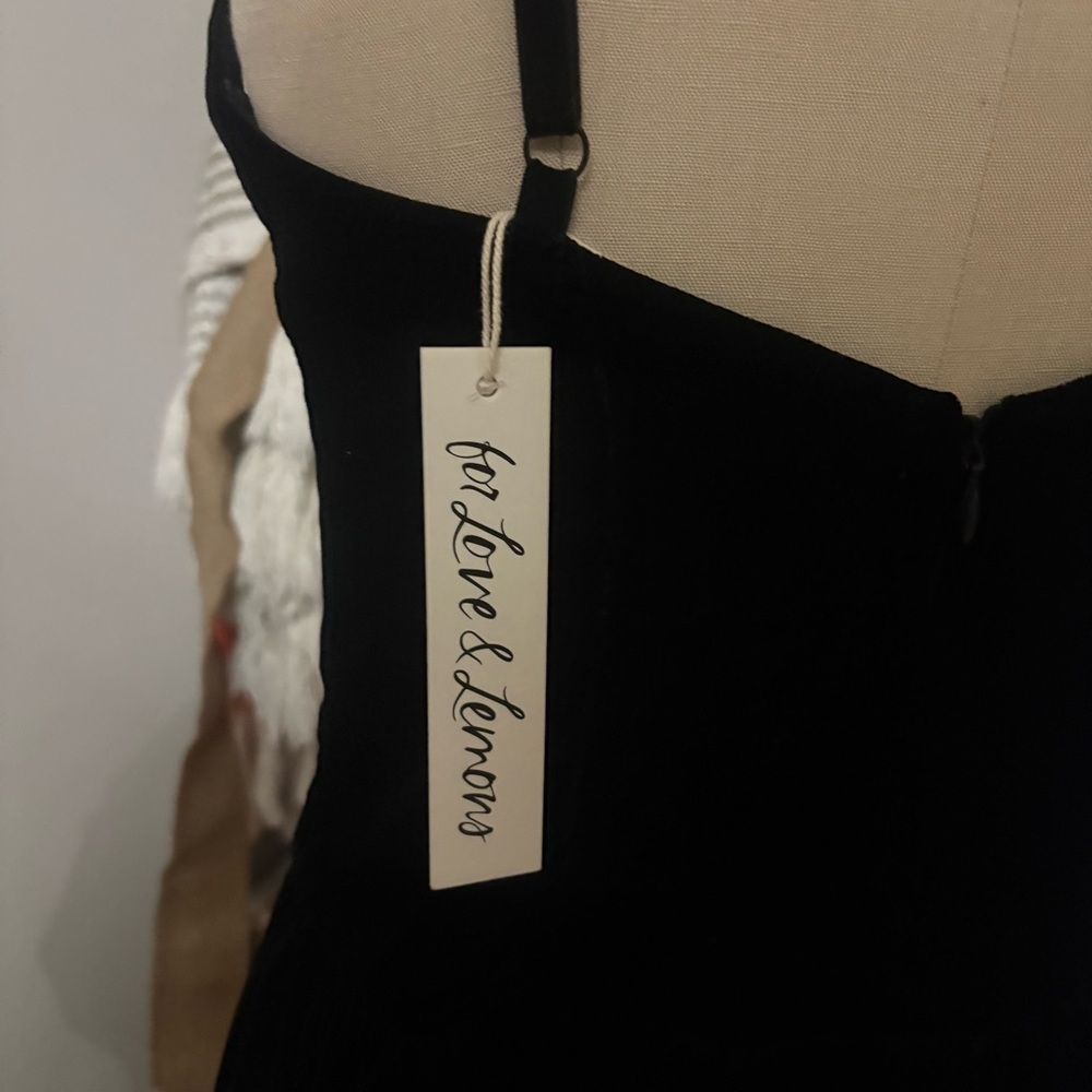 SOLD NWT For Love and Lemons Martini Velvet Mini Dress - Picture 11 of 12